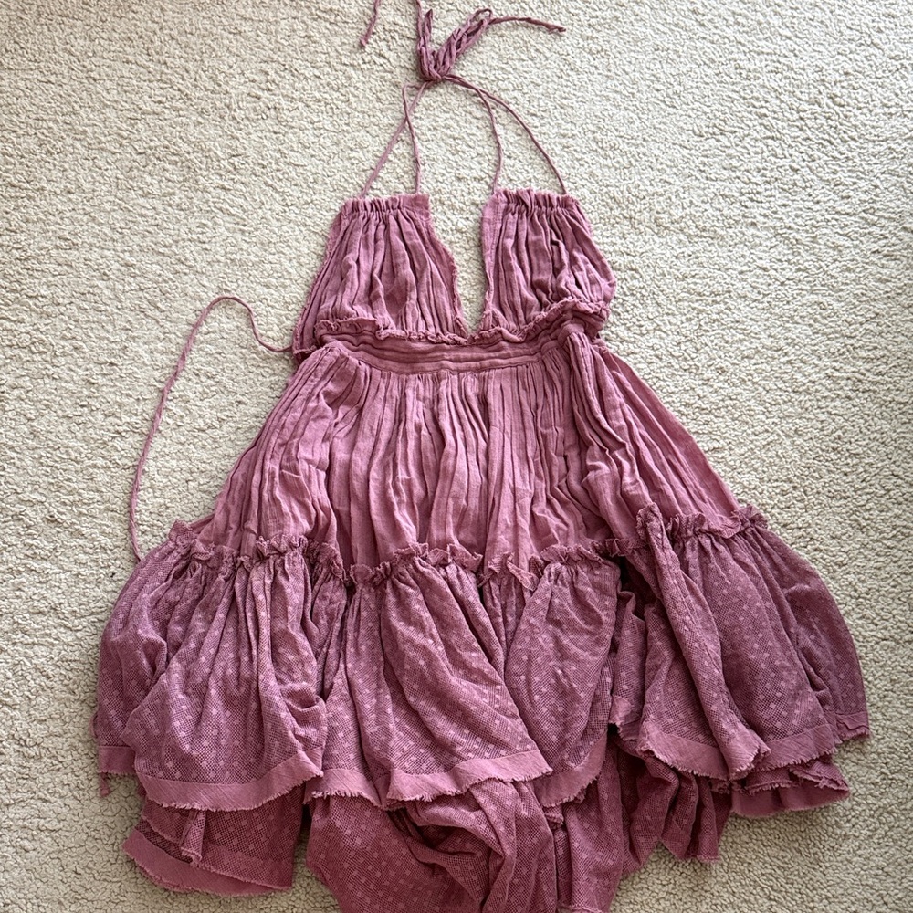 Free People Halter Ruffle Dress - Picture 3 of 4